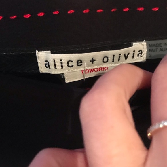 🖤Alice + Olivia To Work Wide Leg Trouser Pant in Black Size 2 - Picture 8 of 12